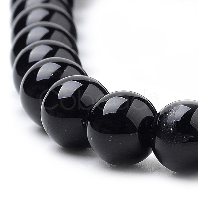 Natural Obsidian Beads Strands G-S259-33-8mm-1