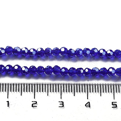 Electroplate Transparent Glass Beads Strands EGLA-A035-T3mm-A06-1