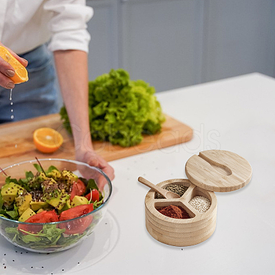 Bamboo Storage Containers with Lid AJEW-WH0609-793-1