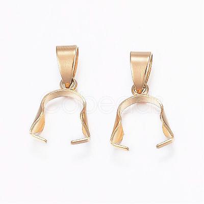Ion Plating(IP) 304 Stainless Steel Pendant Pinch Bails STAS-E127-10G-1