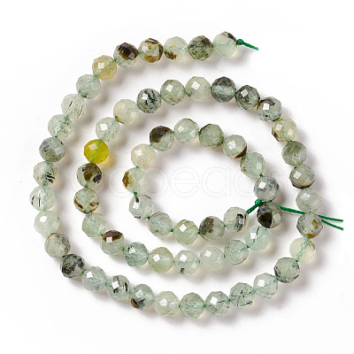 Natural Prehnite Beads Strands G-F717-11A-1