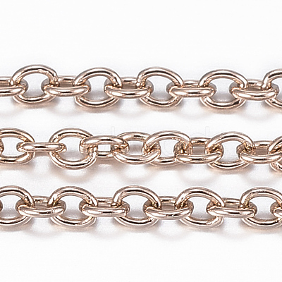 3.28 Feet Ion Plating(IP) 304 Stainless Steel Cable Chains X-CHS-H009-25RG-1