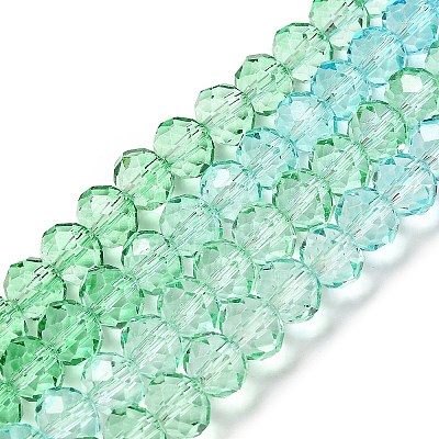 Transparent Painted Glass Beads Strands X1-DGLA-A034-T8mm-A16-1