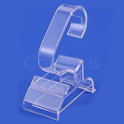 C Shaped Plastic Single Wrist Watch Display Holder ODIS-WH0081-15B-1