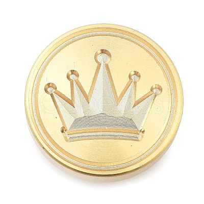 Golden Tone Wax Seal Brass Stamp Heads STAM-P002-01G-10-1