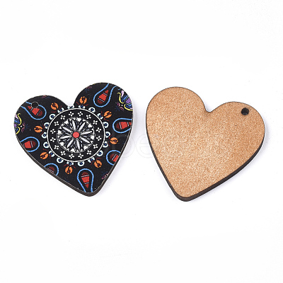 Printed Basswood Pendants X-WOOD-S045-011C-1