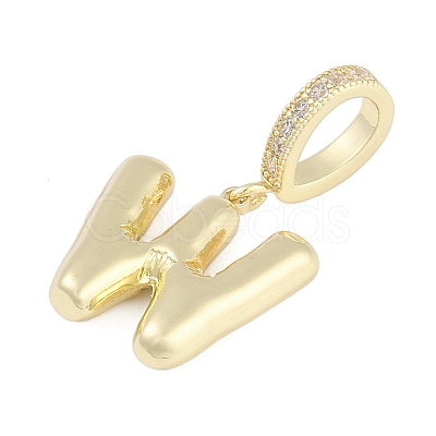 Brass Micro Pave Clear Cubic Zirconia Pendants KK-M289-01W-G-1