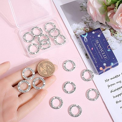 20Pcs Tibetan Style Alloy Linking Rings TIBE-SC0001-96-1