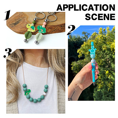 10Pcs 5 Style Silicone Beads SIL-SC0001-14-1