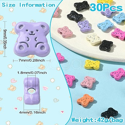Spray Painted Alloy Beads FIND-CJ0001-46B-1