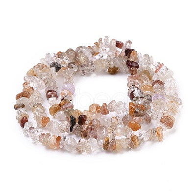 Chip Natural Rutilated Quartz Bead Strands X-G-L454-08-1