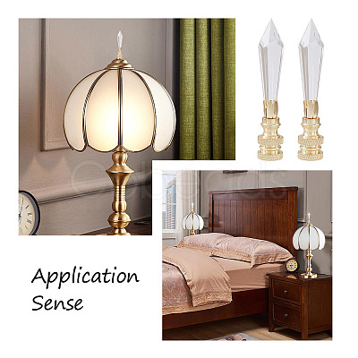 4Pcs Glass Lampshade Decorations AJEW-SW0001-03LG-1