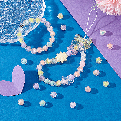 120Pcs 10 Style Transparent Acrylic Beads TACR-PH0001-35-1