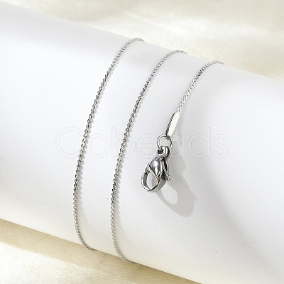 Non-Tarnish 304 Stainless Steel Serpentine Chain Necklace for Men Women NJEW-G076-01B-P-1