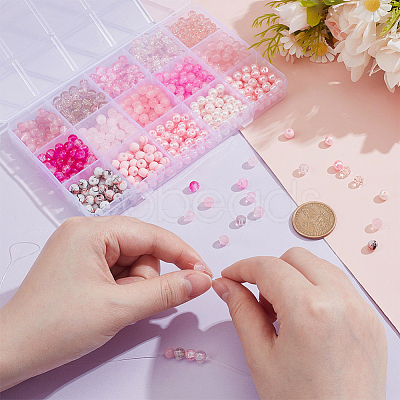 675Pcs 15 Styles Electroplate Glass Bead Strands EGLA-PH0001-67-1