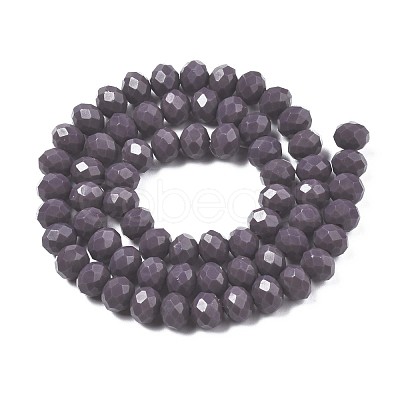 Opaque Solid Color Glass Beads Strands EGLA-A034-P8mm-D24-1