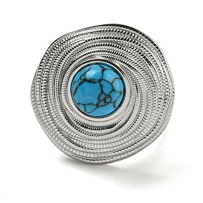304 Stainless Steel Open Cuff Rings STAS-Z060-13P-1