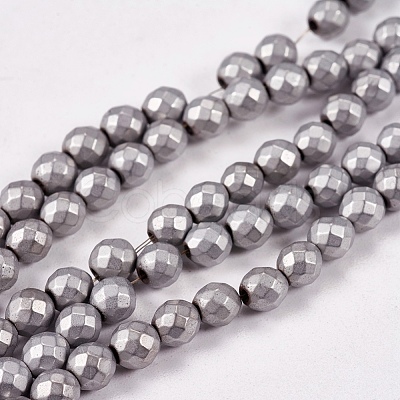 Electroplate Non-magnetic Synthetic Hematite Beads Strands G-J169C-4mm-07-1