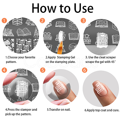 Stainless Steel DIY Nail Art Templates MRMJ-WH0092-098-1