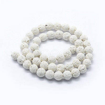 Synthetic Lava Rock Round Beads Strands X-G-E508-04-6mm-1-1