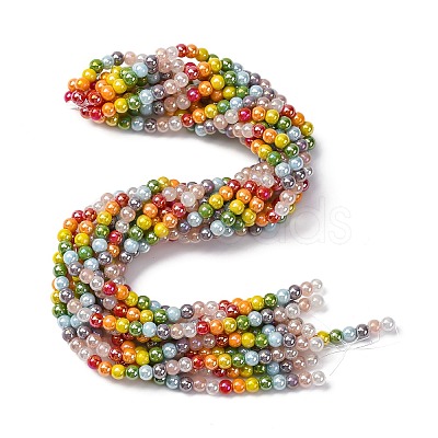 Electroplate & Gradient Color Glass Beads Strands X-LAMP-M023-03-1