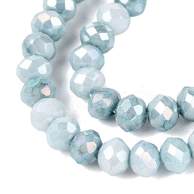 Anti-Tarnish Electroplate Rondelle Glass Beads Strands EGLA-T021-3mm-17-03-1
