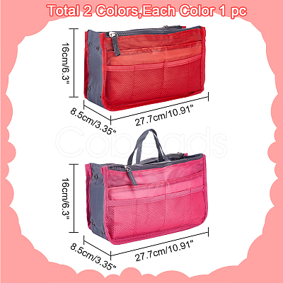 2Pcs 2 Colors Purse Multifunctional Organizer Insert FIND-WR0010-69B-1