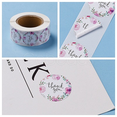 1 Inch Thank You Stickers DIY-P005-D05-1