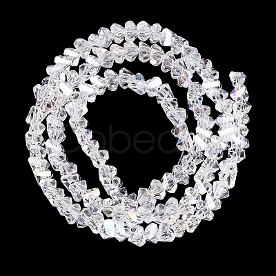 Electroplate Transparent Glass Beads Strands EGLA-Q139-01A-A01-1
