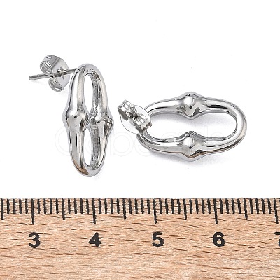6 Pairs 304 Stainless Steel Stud Earrings EJEW-C180-01P-1