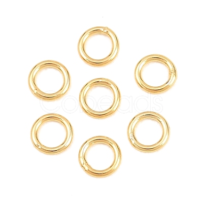 Brass Closed Jump Rings KK-D257-01G-07-1
