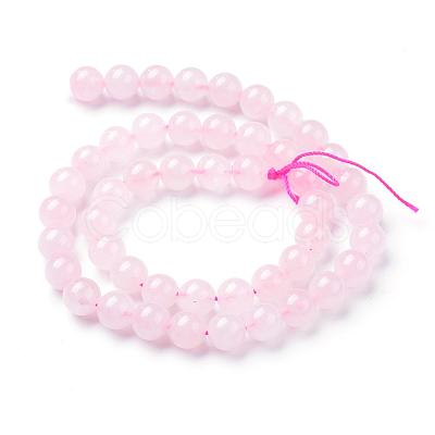 Natural Rose Quartz Beads Strands G-T055-6mm-13-1