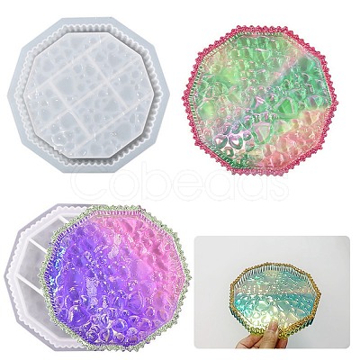 Polygon Jewelry Tray Food Grade Silicone Molds DIY-D074-02-1