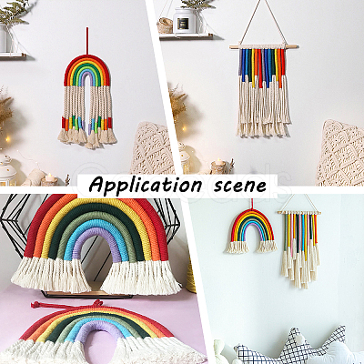 DIY Rainbow Knitting Crochet Tapestry Kit DIY-WH0257-11-1