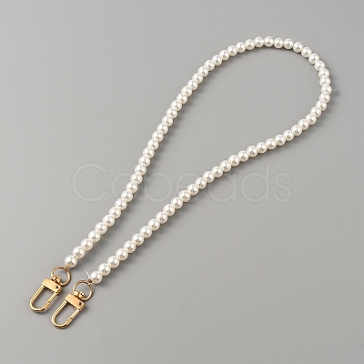 Plastic Imitation Pearl Bead Bag Straps FIND-WH0143-57B-G-1