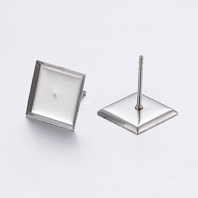 Tarnish Resistant 304 Stainless Steel Ear Stud Findings STAS-P198-22-1