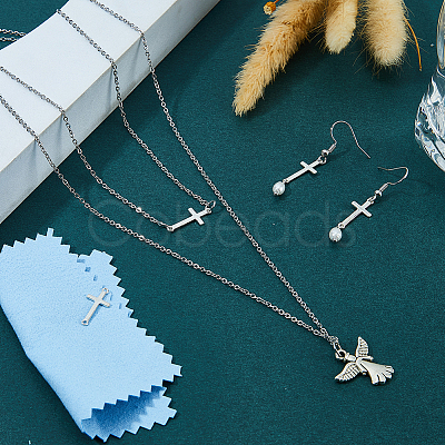 4Pcs 925 Sterling Silver Religion Connector Charms STER-DC0001-96-1