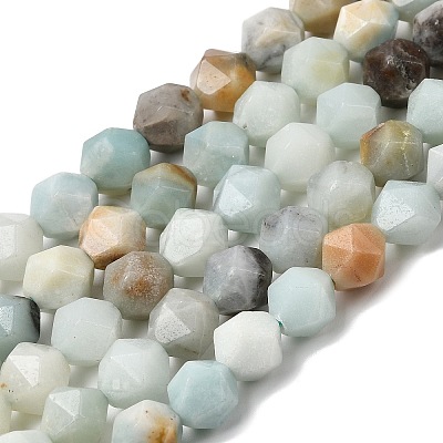 Natural Flower Amazonite Beads Strands G-Z119-A08-02-1