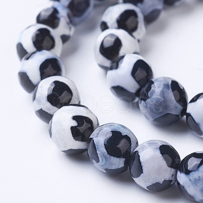 Tibetan Style dZi Beads G-G752-06-8mm-1