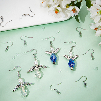 400Pcs 316 Surgical Stainless Steel Hook Earrings STAS-BBC0006-23-1