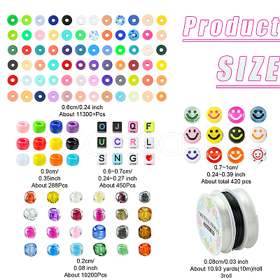 DIY Handmade Polymer Clay & Glass Seed Beads Bracelets Making Kits DIY-YW0011-15-1