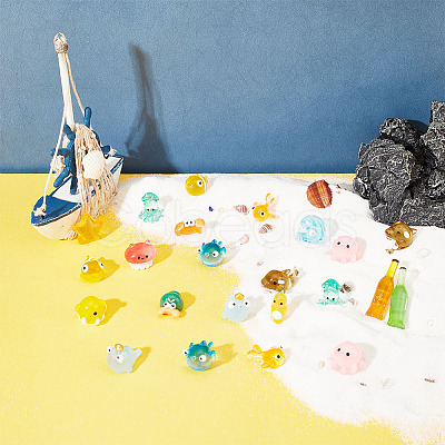 30Pcs 15 Style Resin Display Decoration DJEW-GL0001-01-1