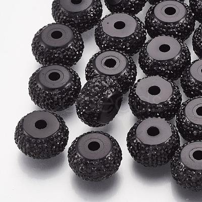 Resin Rhinestone Beads X-RESI-T020-01B-01-1