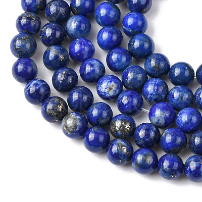 Natural Lapis Lazuli Beads Strands G-K366-G03-6mm-1