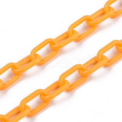 Handmade Opaque Acrylic Paperclip Chains X-KY-S166-002J-1