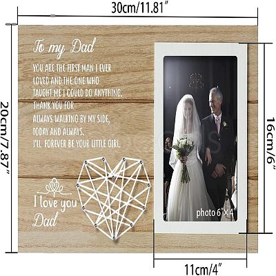 MDF Photo Frame DJEW-WH0036-006-1