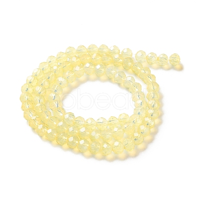 Baking Paint Transparent Glass Beads Strands DGLA-A034-J6MM-D06-1