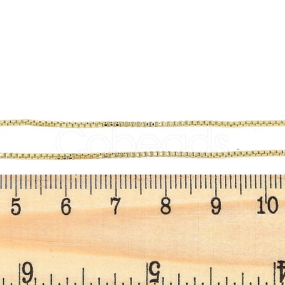Rack Plating 1MM Brass Box Chain Necklaces for Women LS-NJEW-H049-02G-1