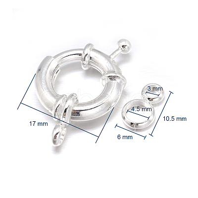 Brass Spring Ring Clasps KK-L082E-01S-1