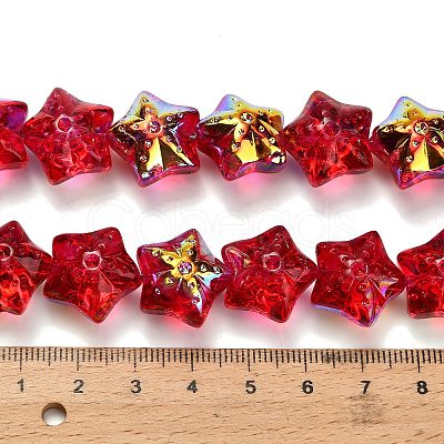 Electroplate Baking Paint Glass Beads Strands EGLA-K061-12A-AB07-1